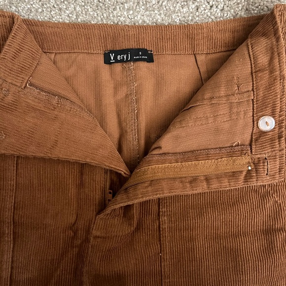 VERY J Brown Corduroy Mini Skirt - Picture 3 of 5